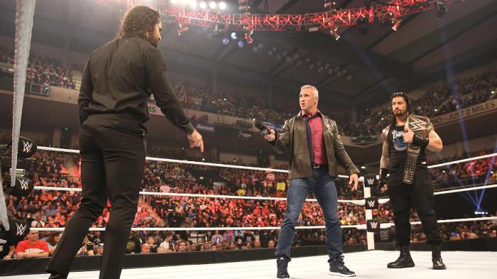 Seth Rollins Shane McMahon Roman Reigns